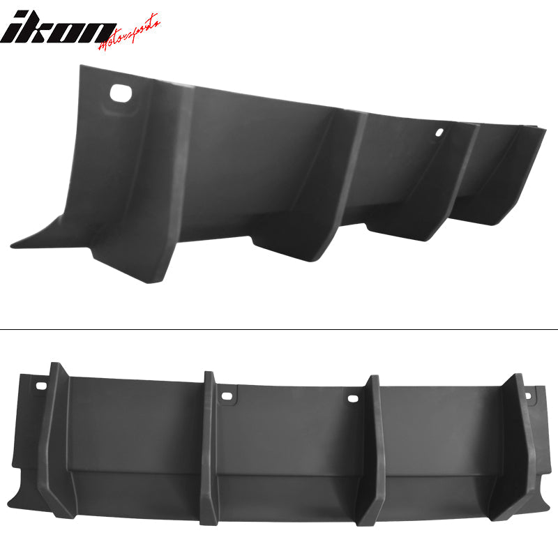 2015-2023 Dodge Challenger Unpainted Rear Bumper Lip Diffuser 4 Fin PP