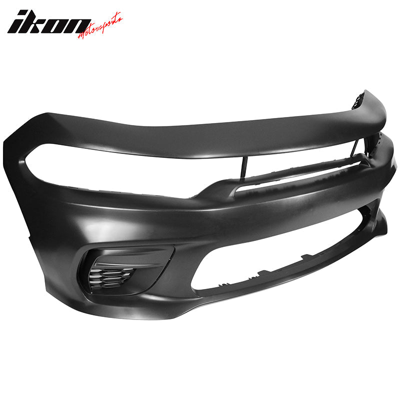 2015-2023 Dodge Charger Front Bumper & Grille Sedan Widebody Black PP