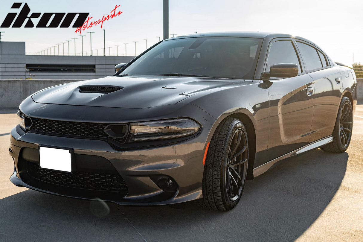 2015-2023 Dodge Charger Grill Unpainted Black Front Upper Car Grille