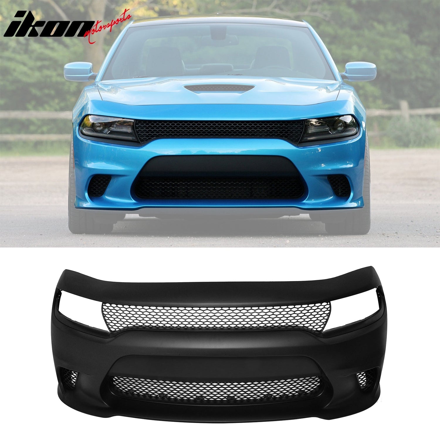 2015-2023 Dodge Charger 15 SRT Hellcat Front Bumper Conversion Kit PP