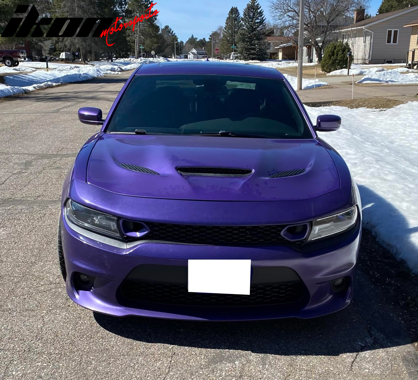 2015-2023 Dodge Charger SRT Style Car Hood Scoop Vent Black Aluminum