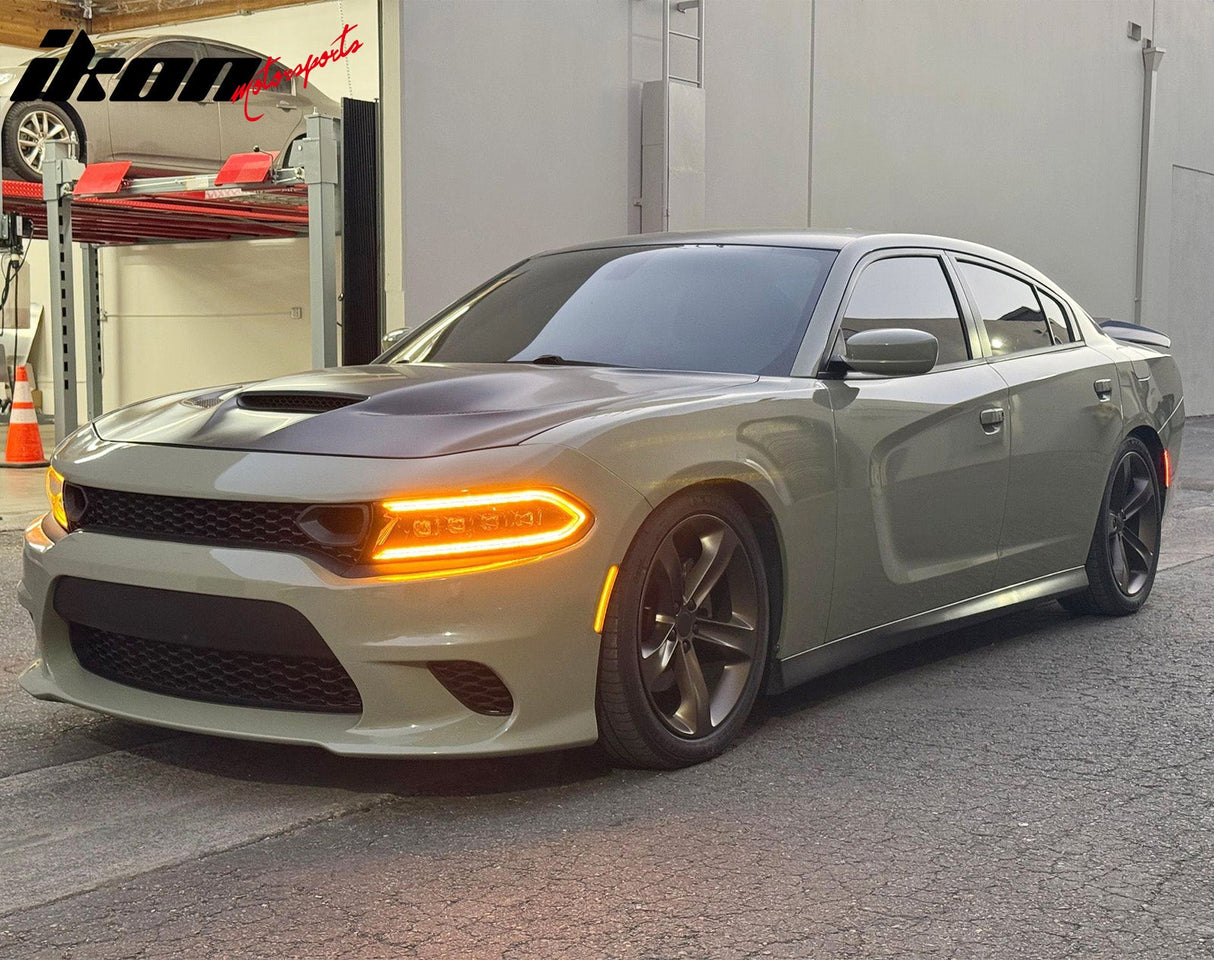 2015-2023 Dodge Charger SRT Style Car Hood Scoop Vent Black Aluminum