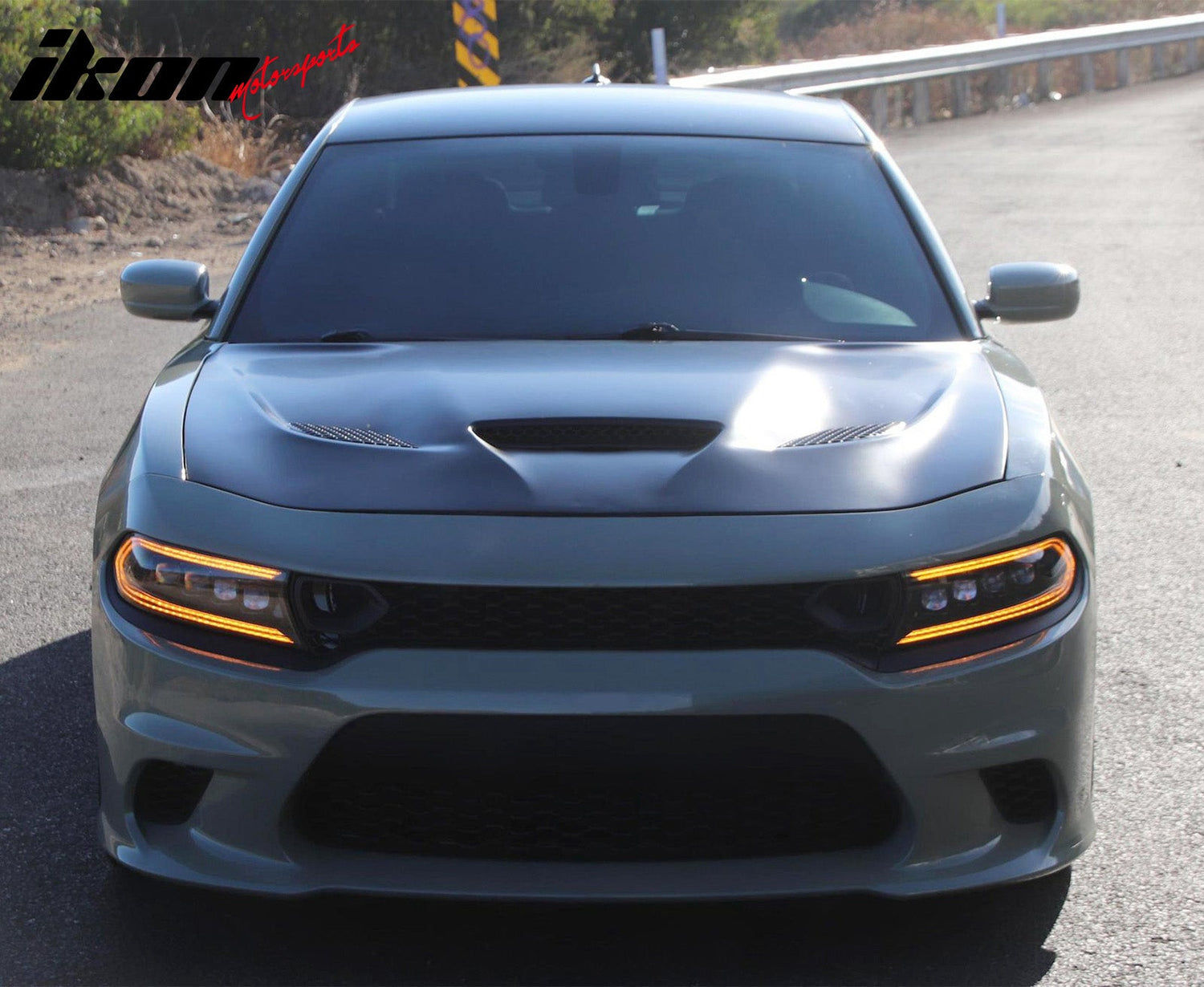 2015-2023 Dodge Charger SRT Style Car Hood Scoop Vent Black Aluminum