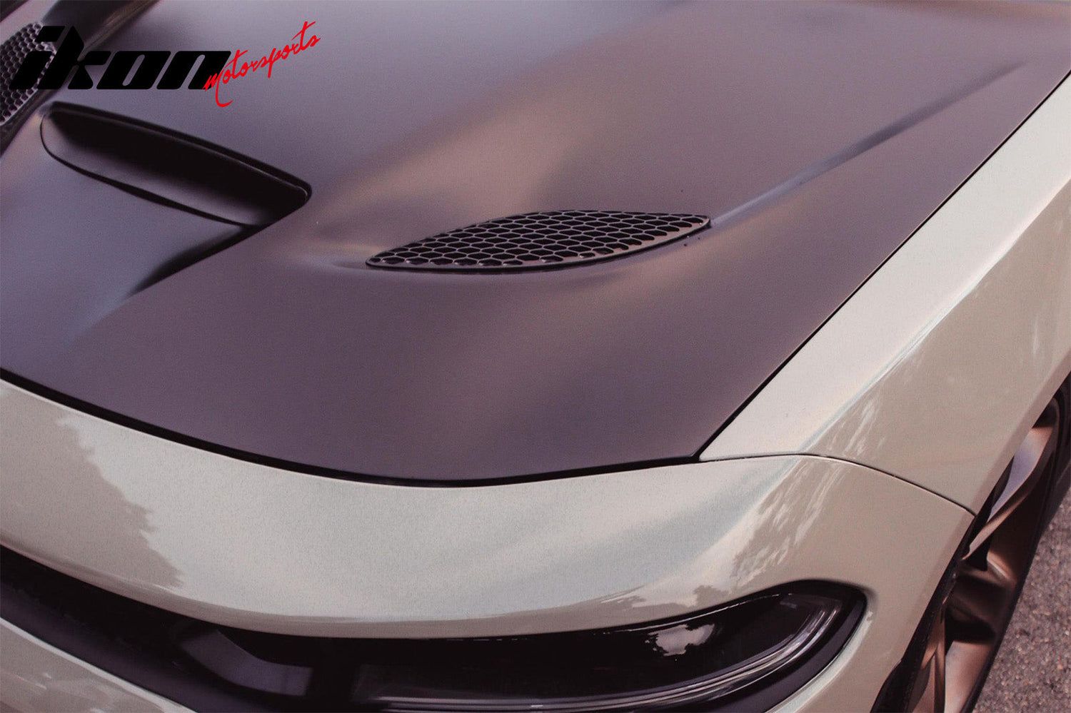 2015-2023 Dodge Charger SRT Style Car Hood Scoop Vent Black Aluminum