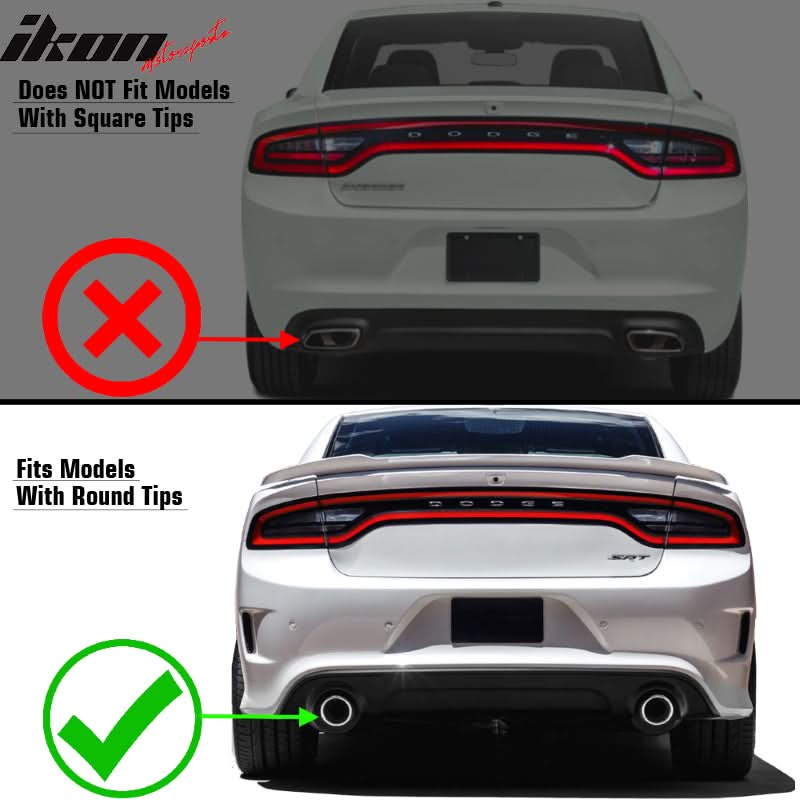 2015-2023 Dodge Charger Rear Bumper Diffuser + Side Aprons Lip CFL