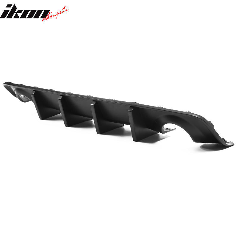 2015-2023 Dodge Charger IKON Matte Black Rear Bumper Cover Diffuer PP