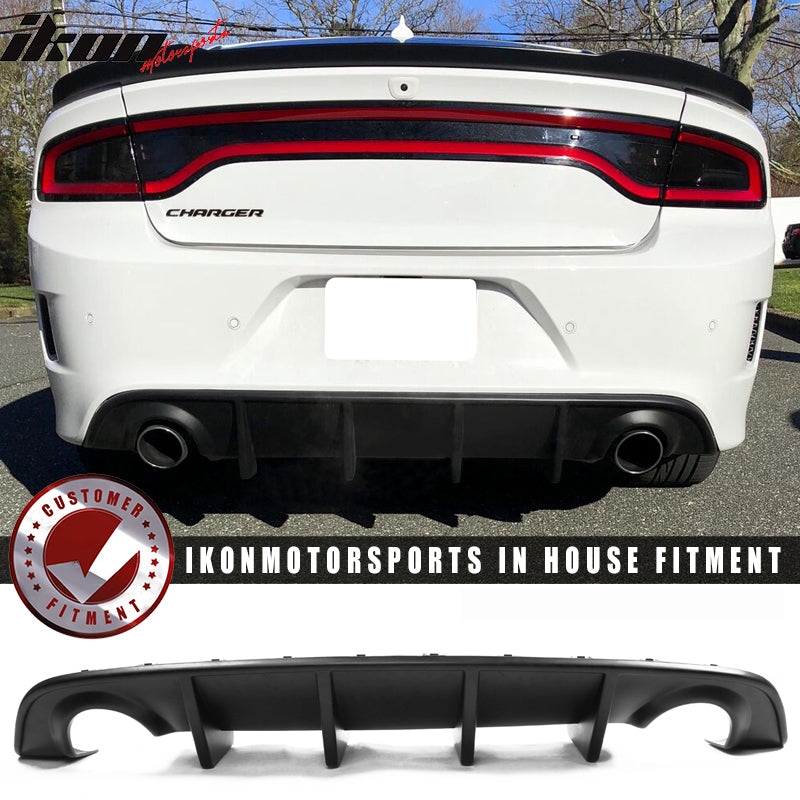 2015-2023 Dodge Charger Rear Diffuser + Side Aprons Bumper Lip PP