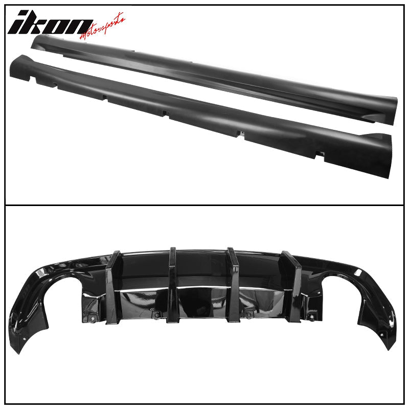 2015-2023 Dodge Charger Widebody Gloss Whole Bumper Kits Diffuser PP