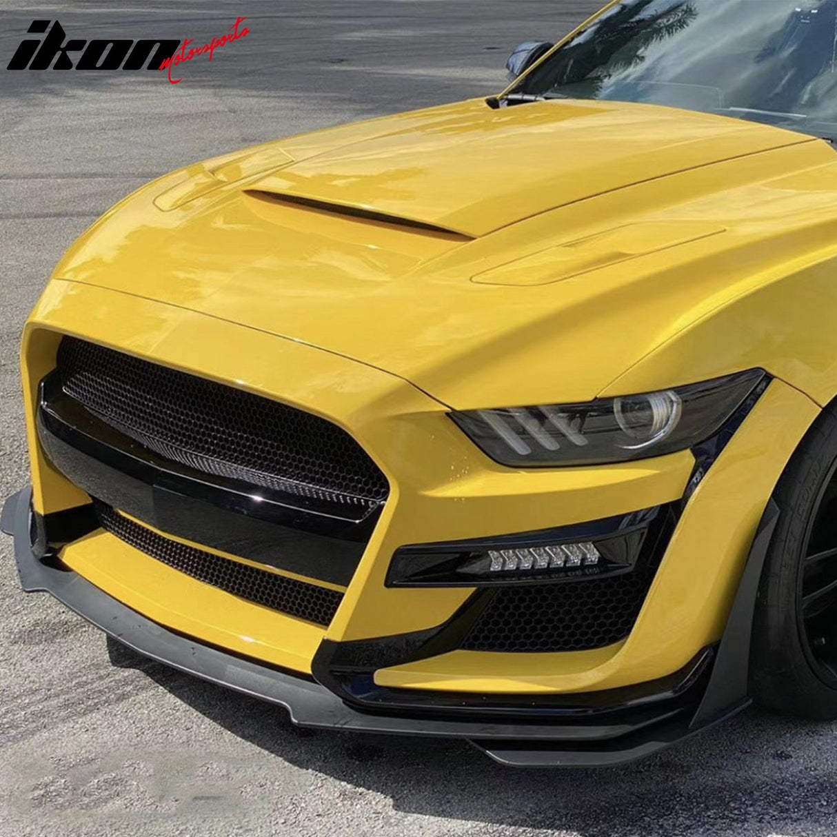 2015-2023 Ford Mustang GT500 Style 2PC Front Bumper Corner Winglets PP