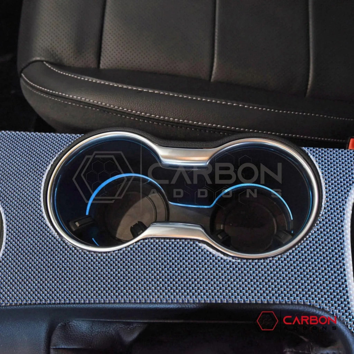 2015-2023 Mustang Reflective Carbon Fiber Center Console Overlay