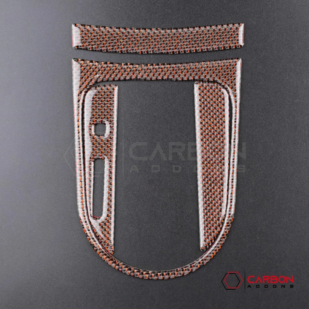 2015-2023 Mustang Reflective Carbon Fiber Center Console Overlay
