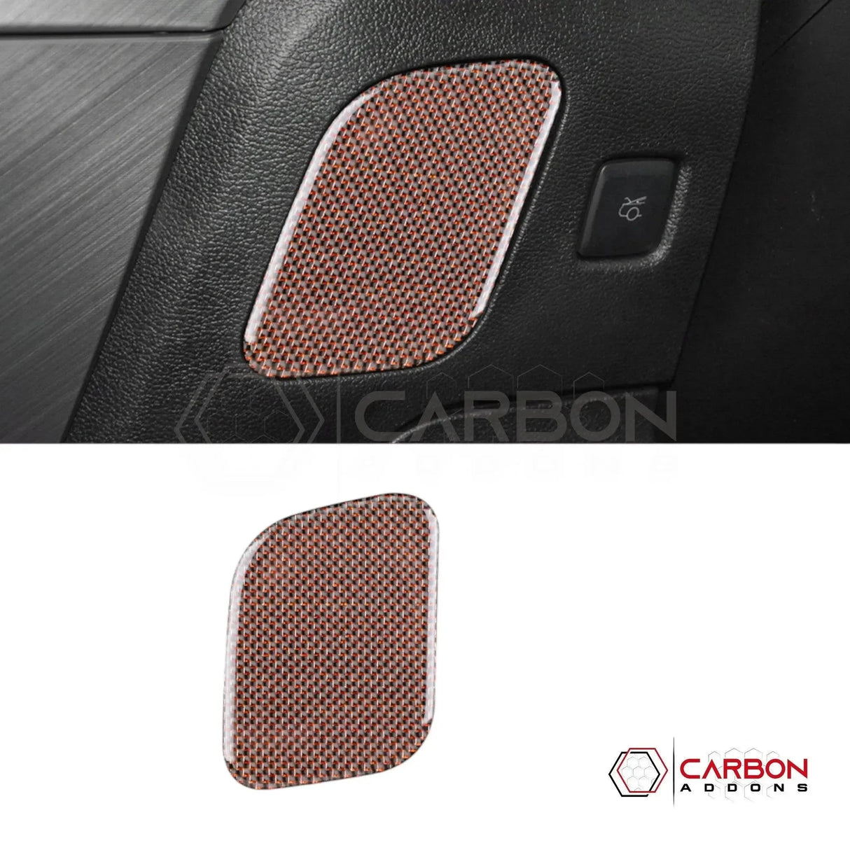 Reflective Carbon Fiber Driver Side Dashboard Trim Overlay for 2015–2023 Ford Mustang