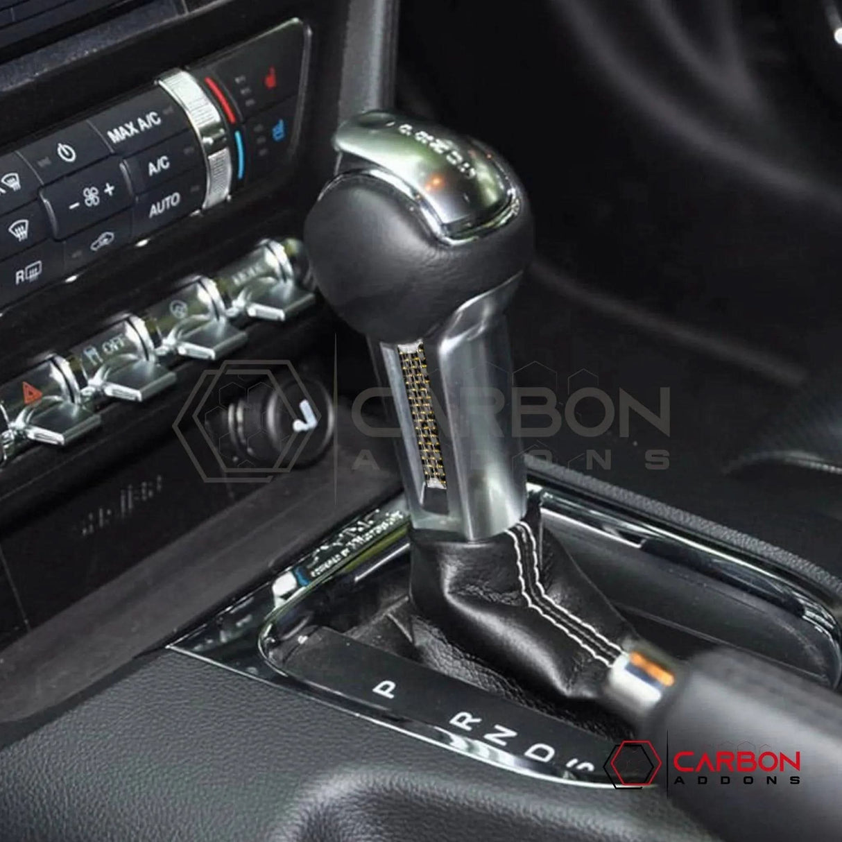 2015-2023 Mustang Carbon Fiber Shift Knob Side Trim Overlay
