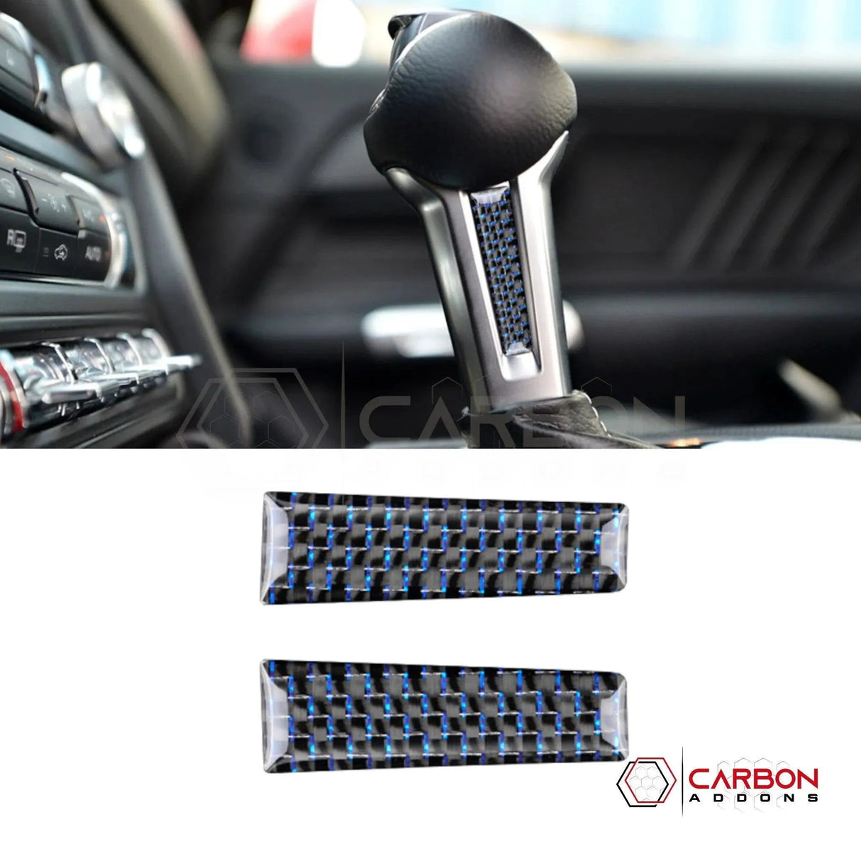 2015-2023 Mustang Carbon Fiber Shift Knob Side Trim Overlay