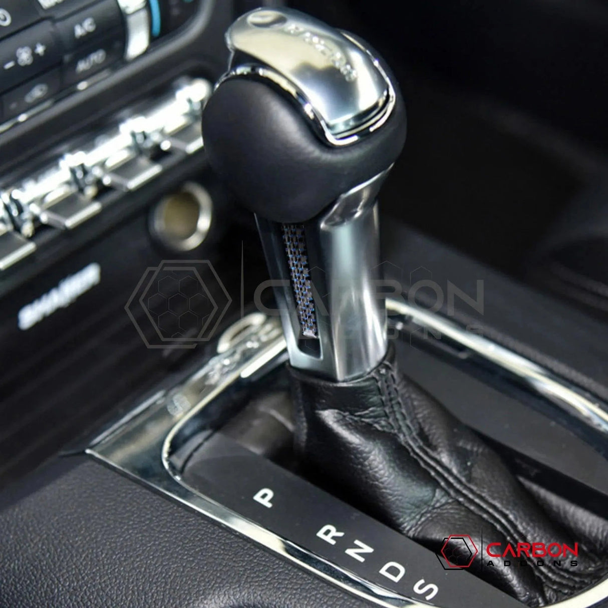 2015-2023 Mustang Carbon Fiber Shift Knob Side Trim Overlay