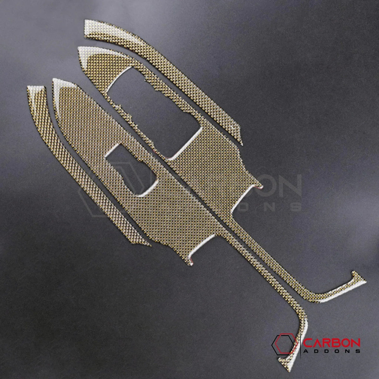 2015-2023 Mustang Reflective Carbon Fiber Window Switch Trim Overlay