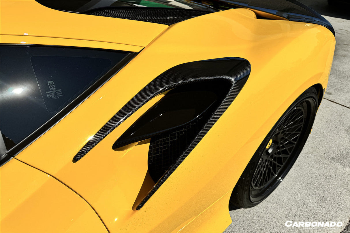 2015-2019 Ferrari 488 GTB Spider MSY Style Carbon Fiber Side Air Intake Flaps