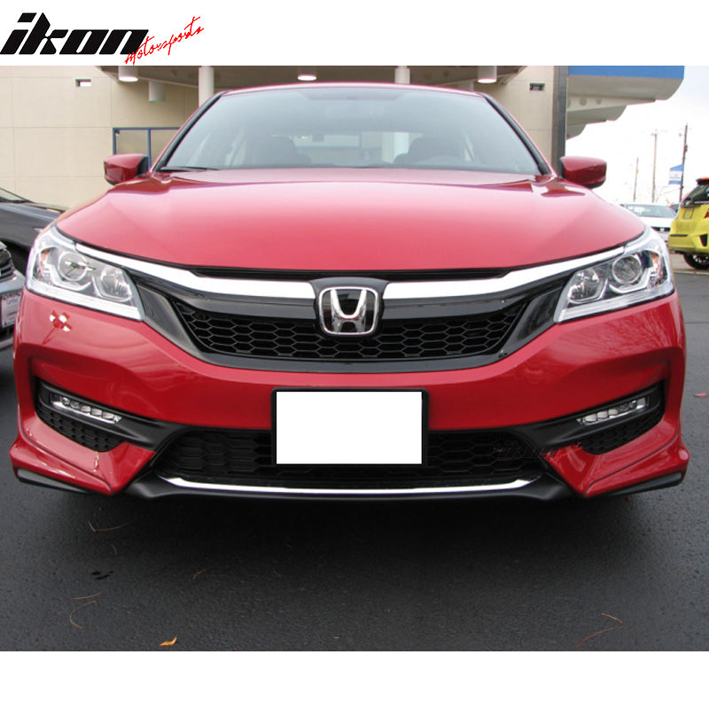 2016-2017 Honda Accord Sedan HFP Style Front Bumper Lip Apron 2PC PU