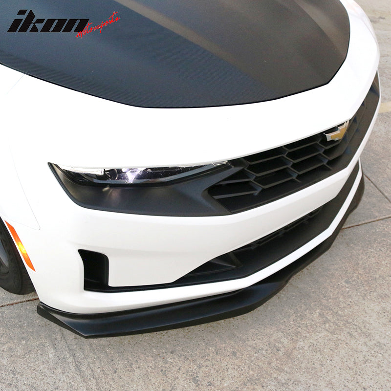 2016-2018 Chevrolet Camaro SS AC Style Black Front Bumper Lip PU