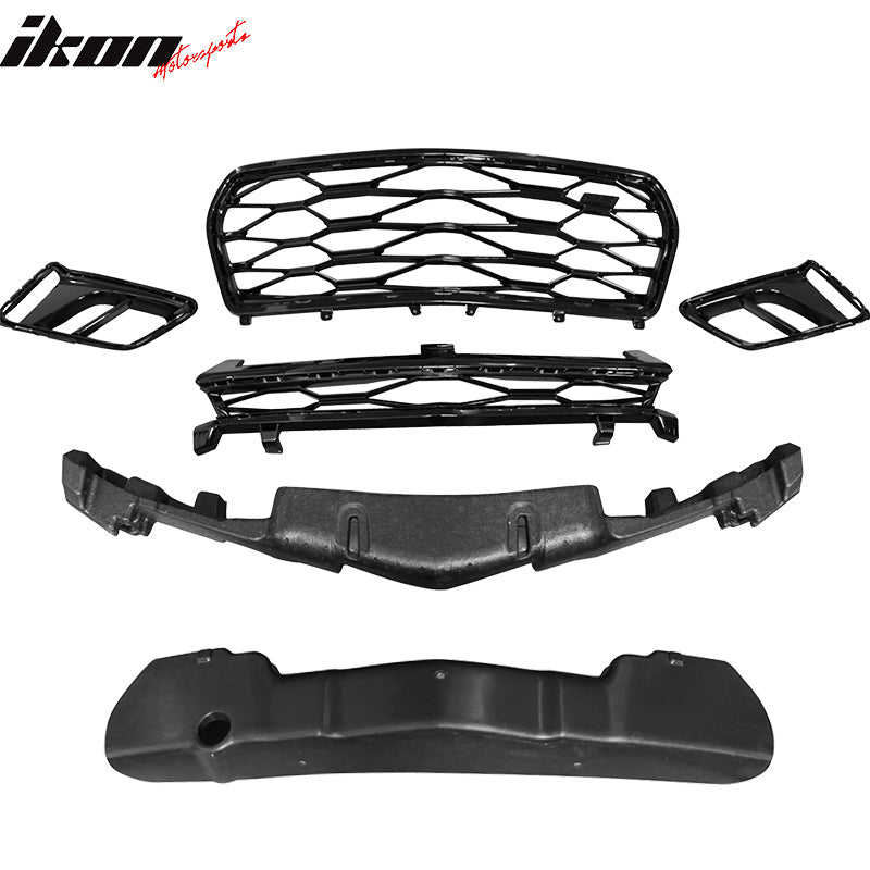 2016-2018 Chevrolet Camaro ZL1 Black Front Bumper w/ Lip & Grille PP