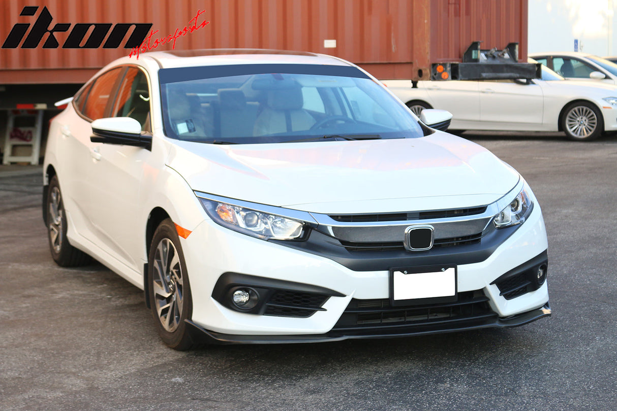 2016-2018 Honda Civic CS Style Unpainted Front Bumper Lip Splitter PU