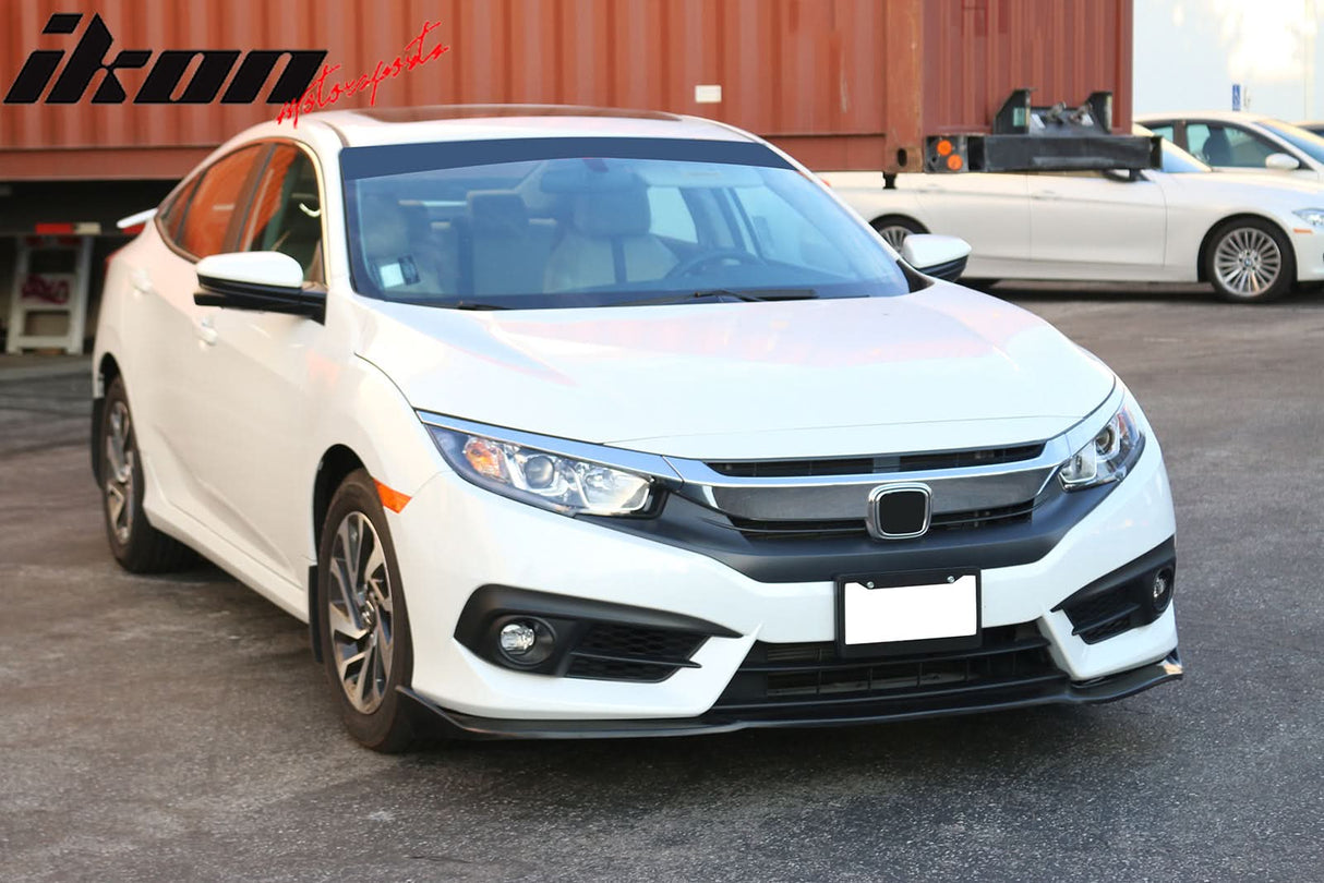 2016-2018 Honda Civic CS Style Unpainted Front Bumper Lip Splitter PU