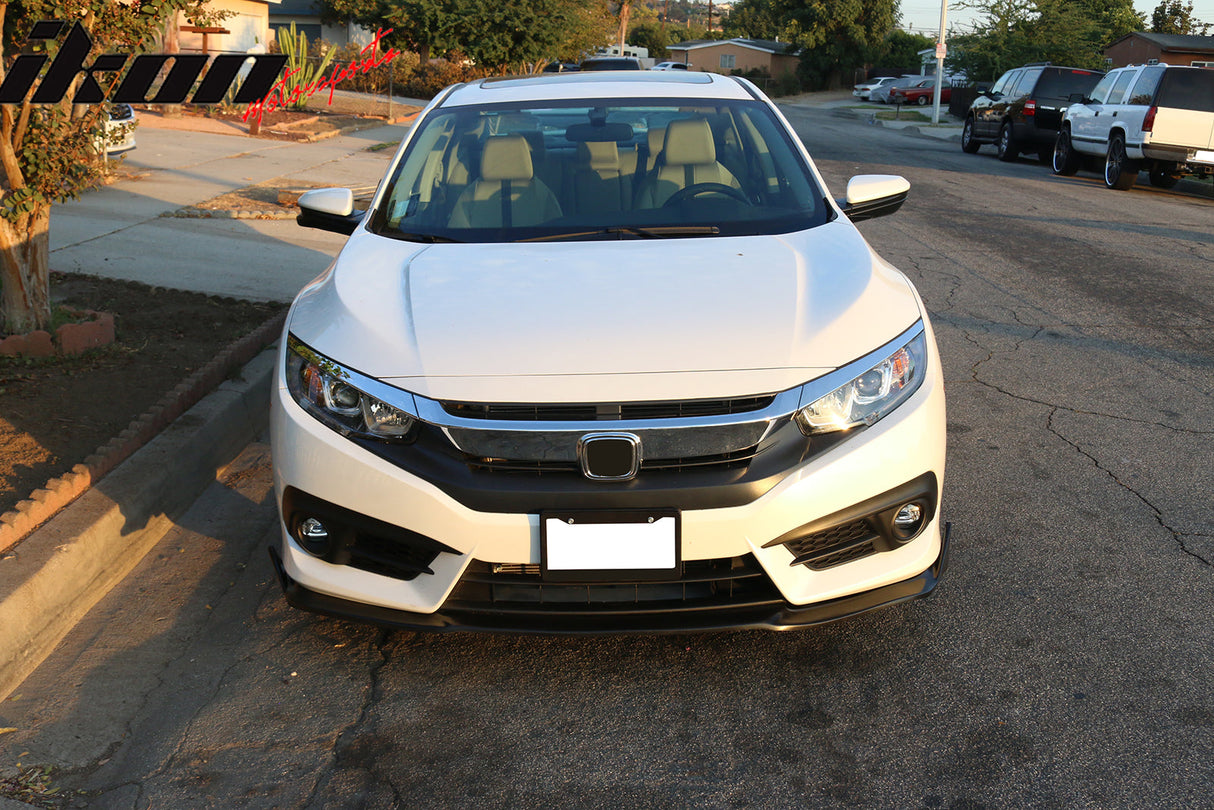 2016-2018 Honda Civic CS Style Unpainted Front Bumper Lip Splitter PU