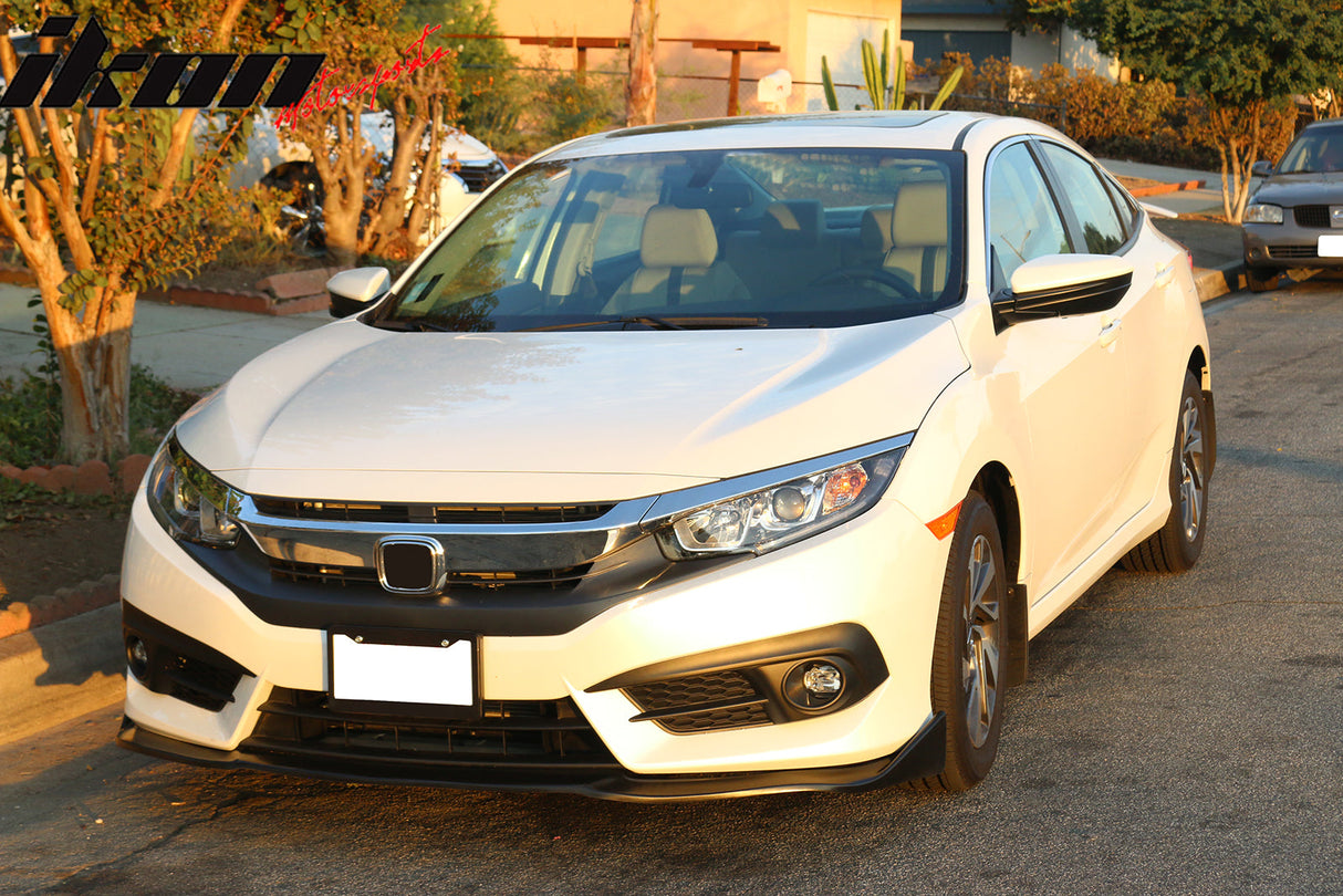 2016-2018 Honda Civic CS Style Unpainted Front Bumper Lip Splitter PU