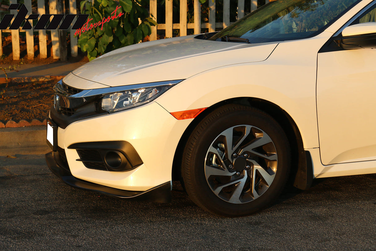 2016-2018 Honda Civic CS Style Unpainted Front Bumper Lip Splitter PU