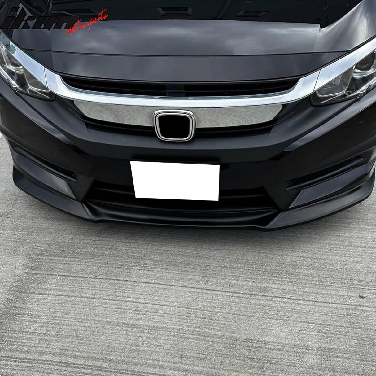 2016-2018 Honda Civic IKON GT Style Unpainted Front Lip Splitter PU