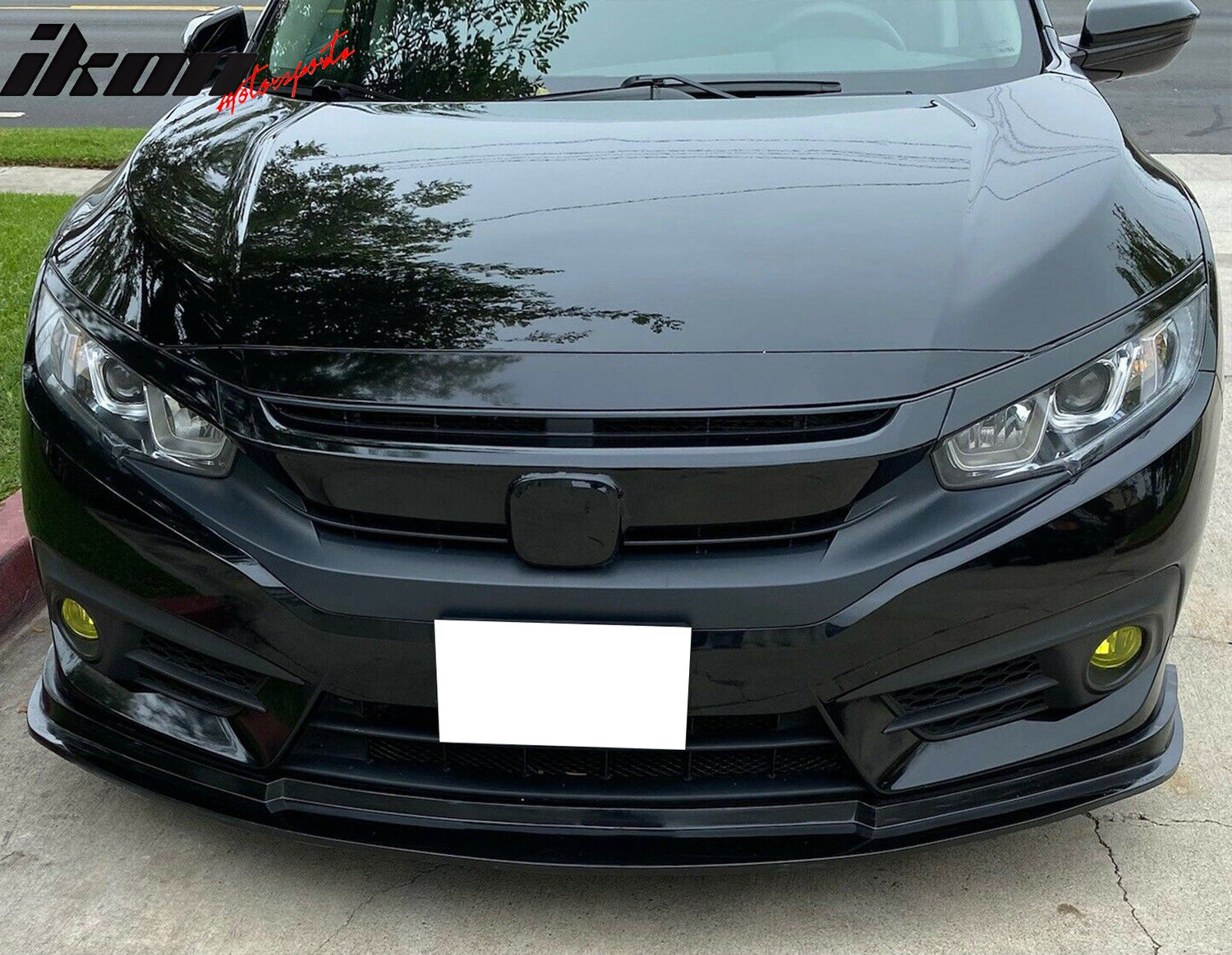 2016-2018 Honda Civic Coupe Sedan MDA Style Unpainted Front Bumper Lip