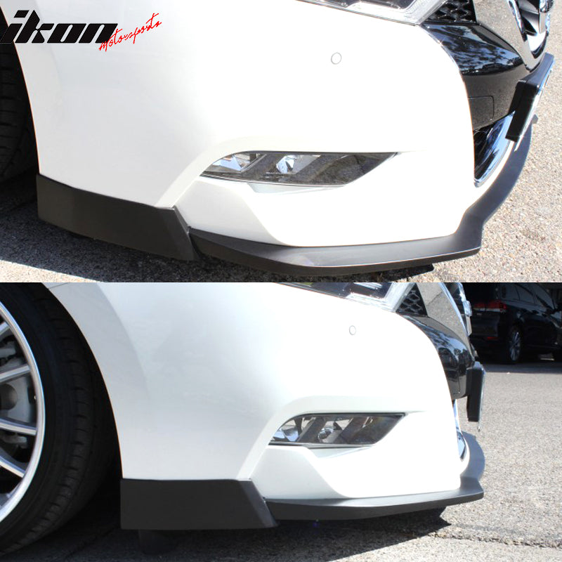 2016-2018 Nissan Maxima Unpainted Black Front Bumper Lip Splitter PU