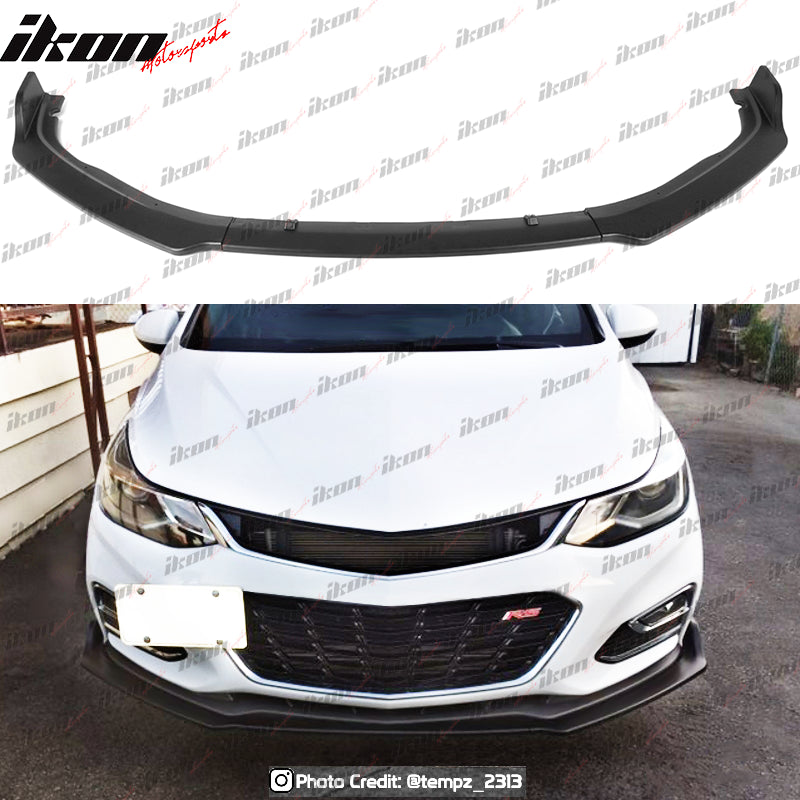 2016-2019 Chevy Cruze RS Front Lip OEM Style Unpainted Black Car Lip P
