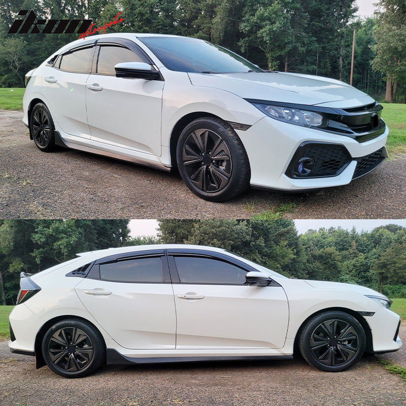 2016-2021 Honda Civic Type R Unpainted Side Skirts Step Extensions PP