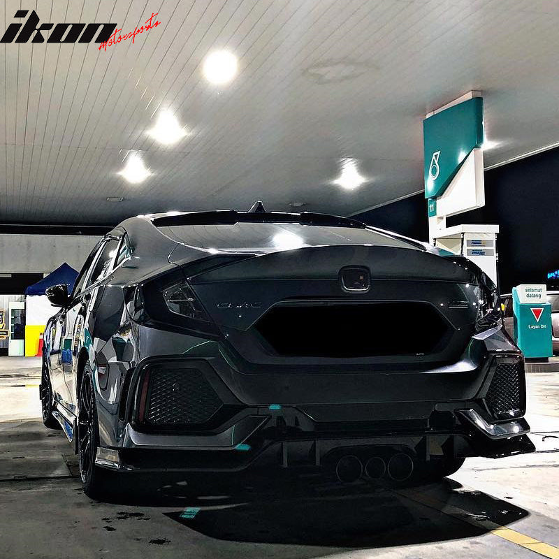 2016-2021 Honda Civic Type R Unpainted Side Skirts Step Extensions PP