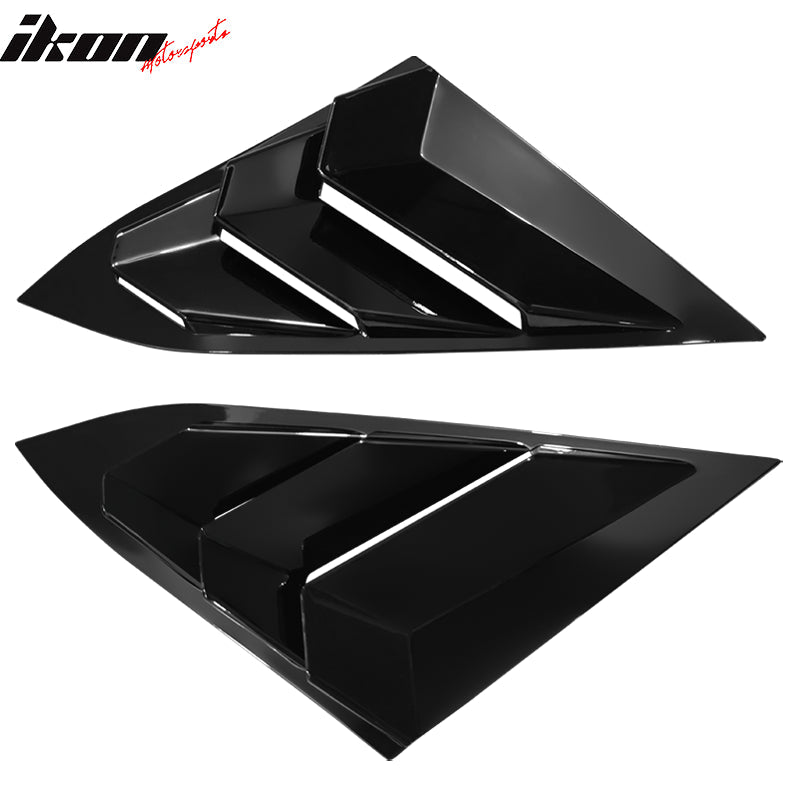 2016-2021 Honda Civic Sedan Gloss Black Rear Side Window Louver