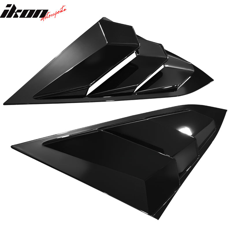 2016-2021 Honda Civic Sedan Gloss Black Rear Side Window Louver