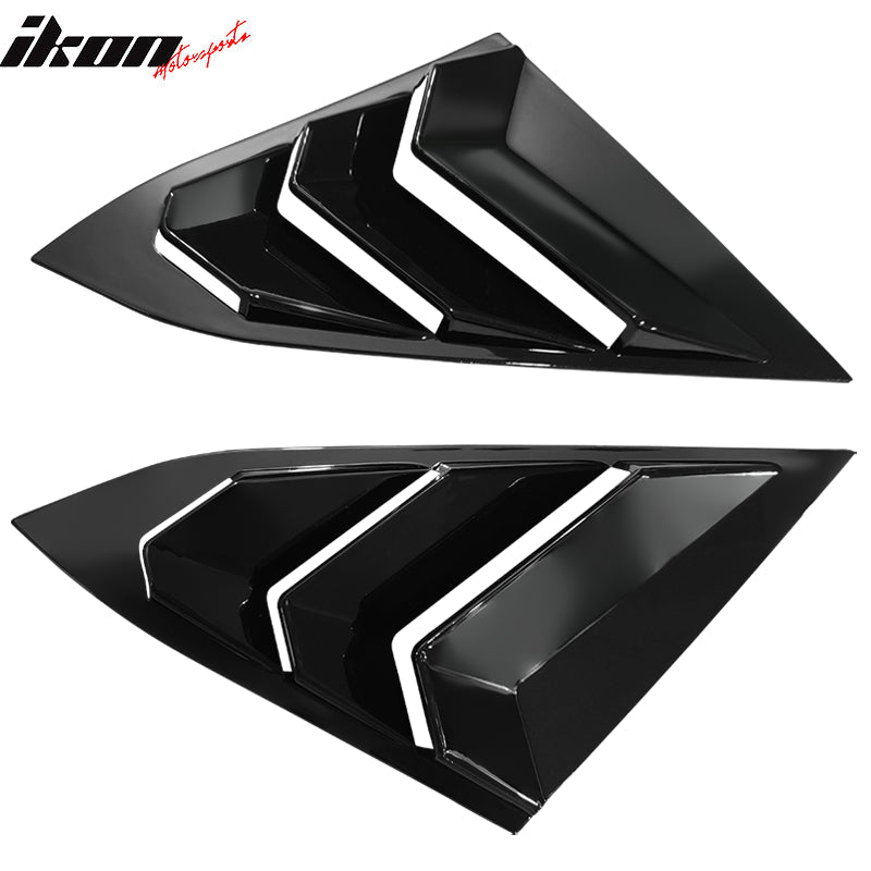 2016-2021 Honda Civic Sedan Gloss Black Rear Side Window Louver