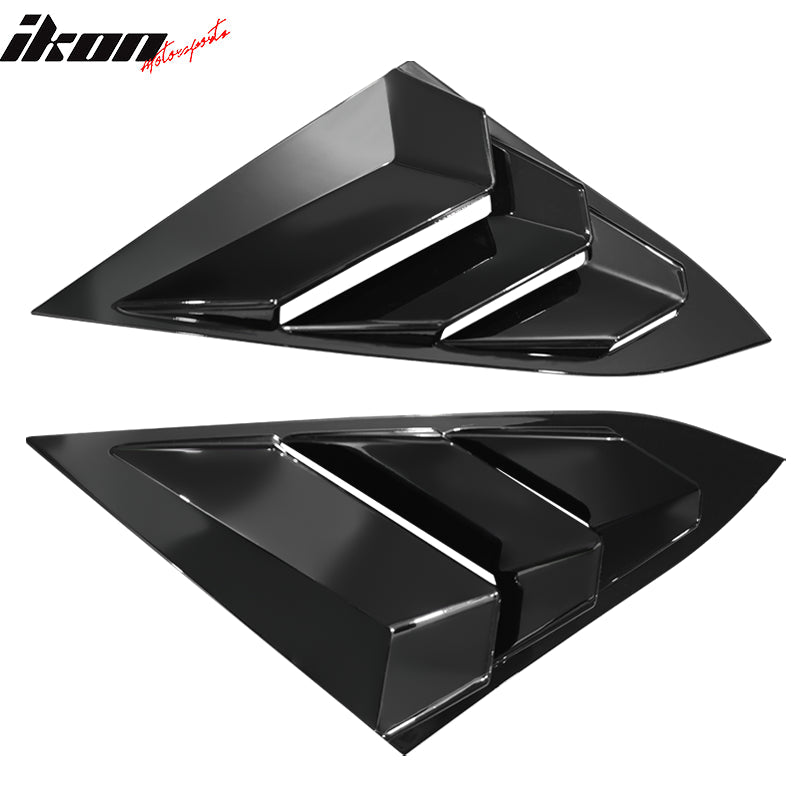 2016-2021 Honda Civic Sedan Gloss Black Rear Side Window Louver