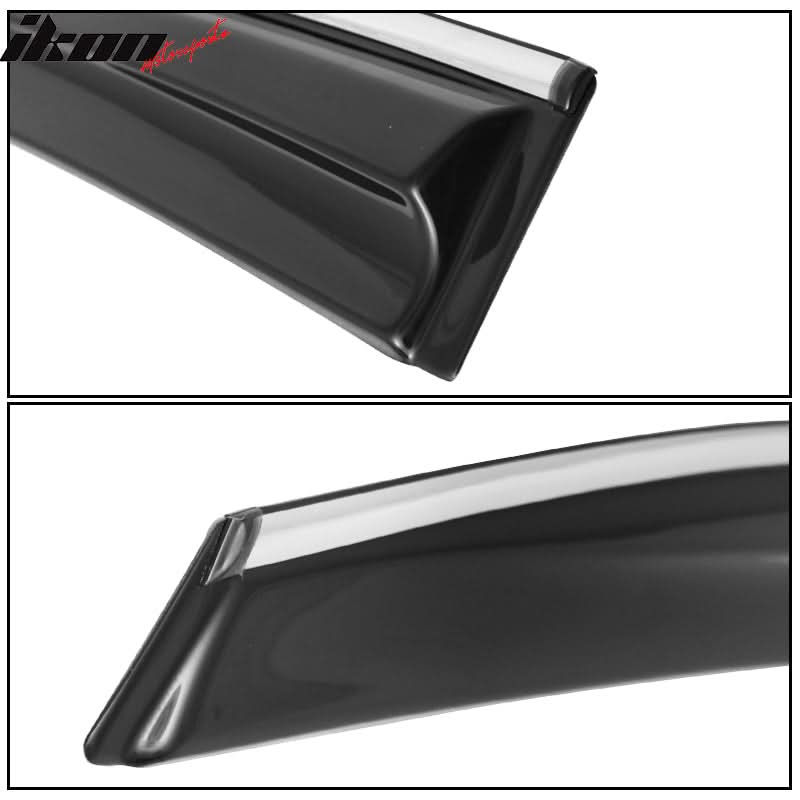 2016-2021 Honda Civic Sedan Smoke Chrome Mugen Window Visors Acylic