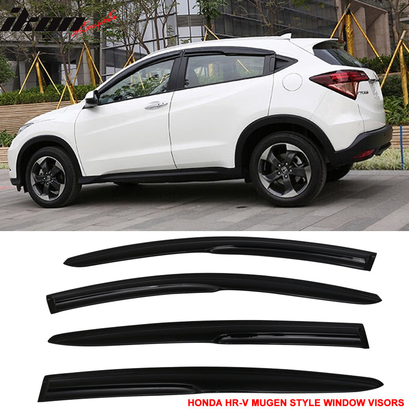 2016-2022 Honda HRV Window Visor Mugen Style Smoke Tinted Acrylic