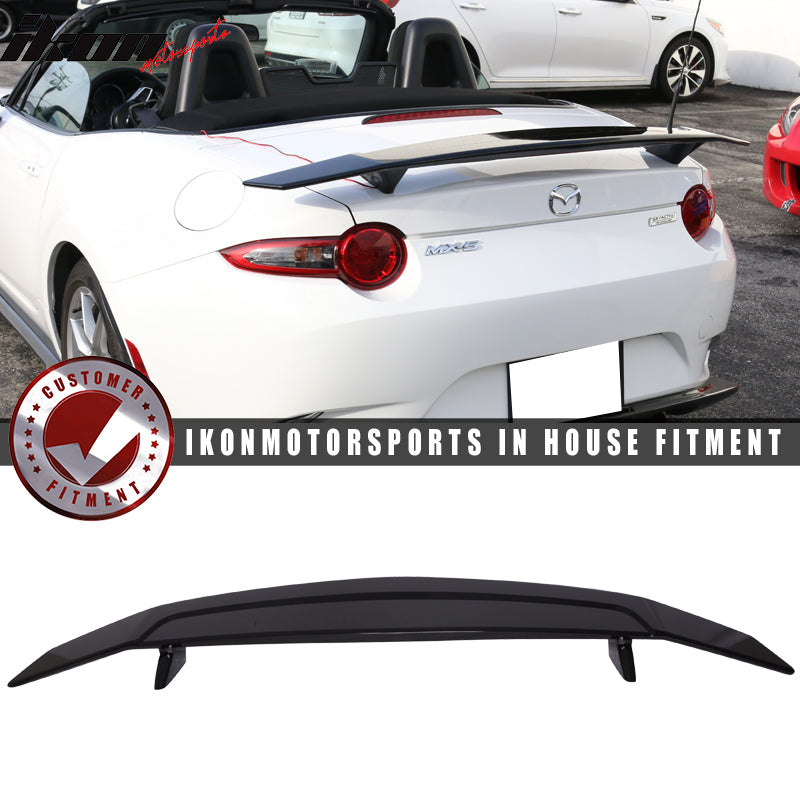 2016-2023 Mazda Miata IKON Type A Glossy Black Rear Spoiler Wing ABS