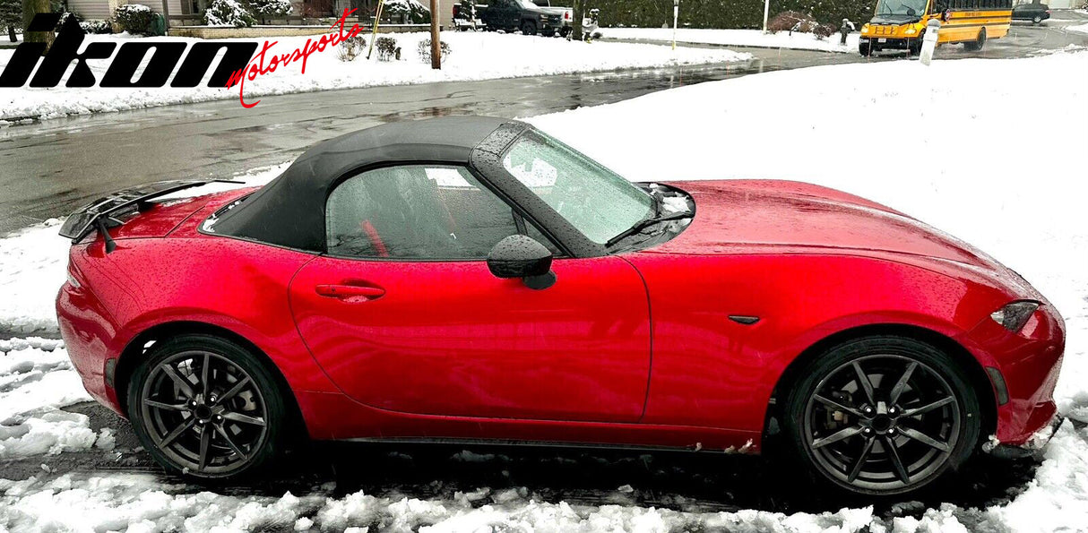 2016-2023 Mazda Miata IKON Type A Glossy Black Rear Spoiler Wing ABS