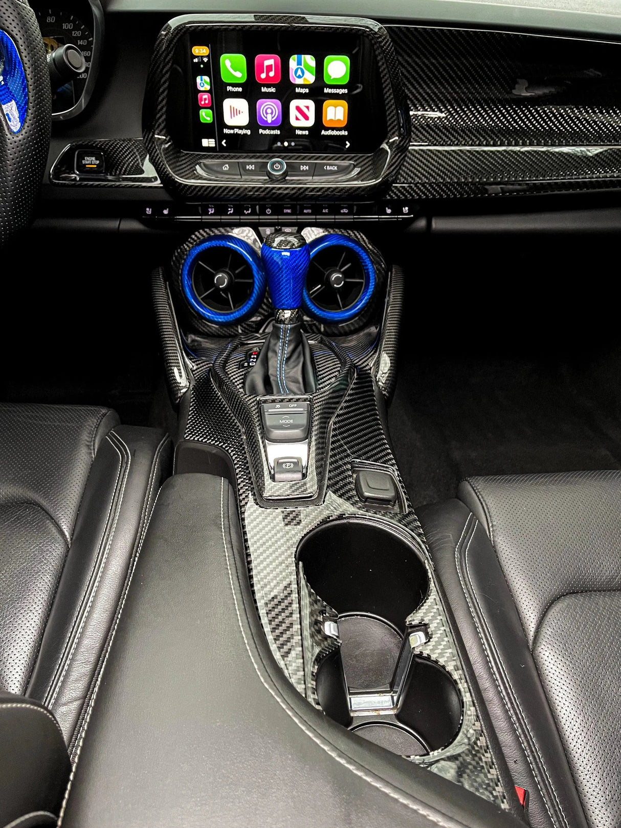 2016-2024 Camaro Carbon Fiber Center Console AC Vent Covers