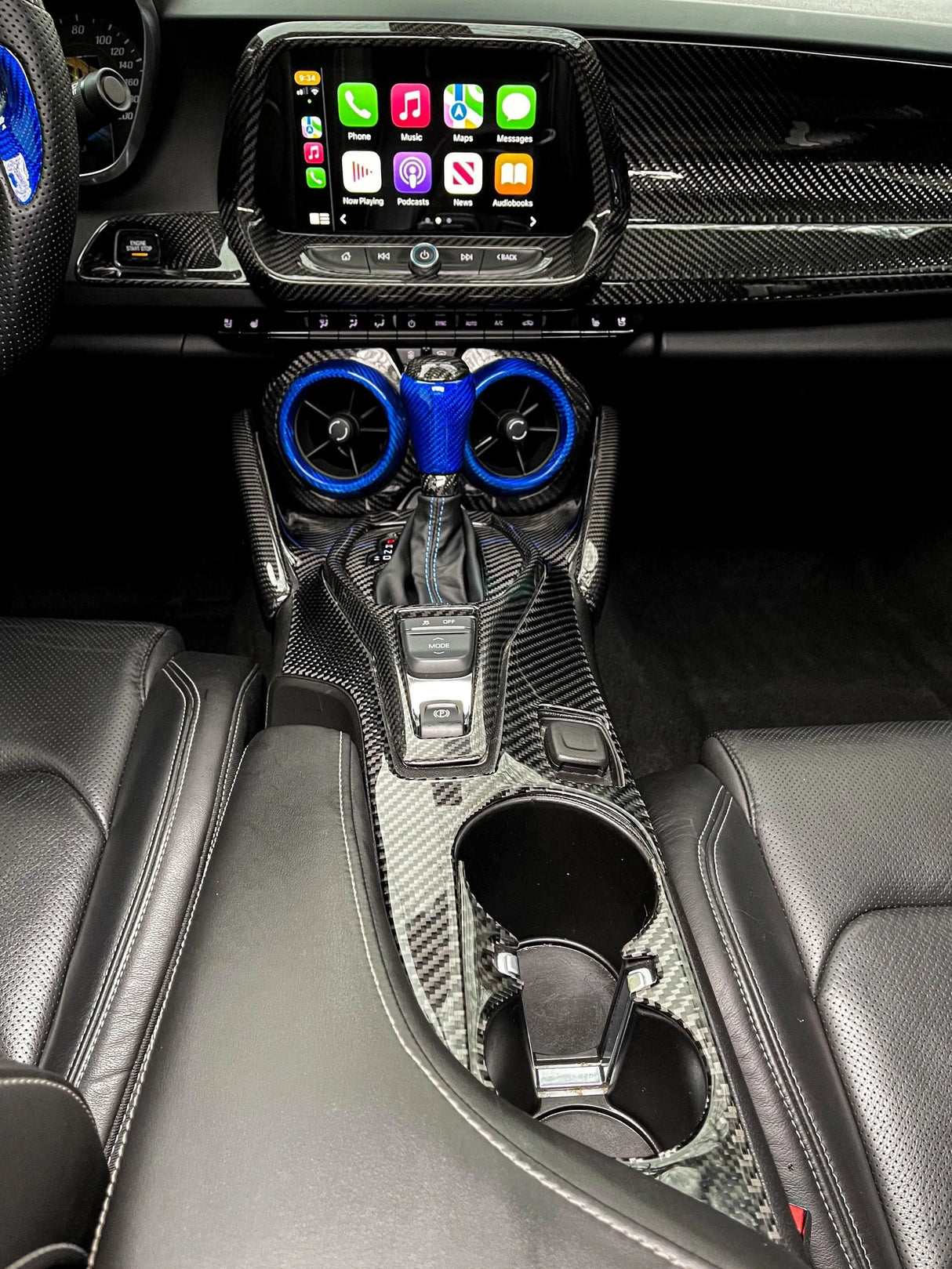 2016-2024 Camaro Carbon Fiber Center Console AC Vent Covers