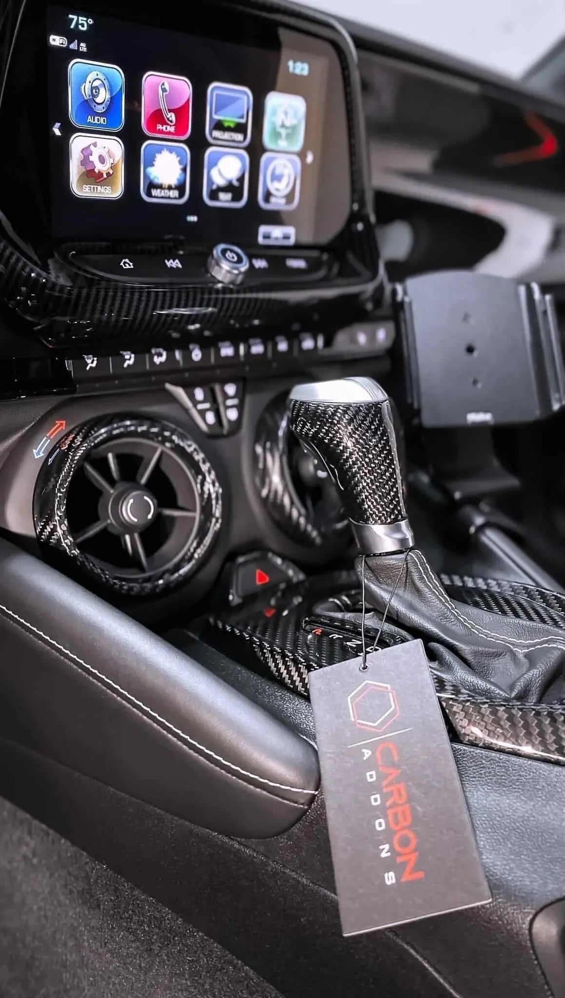 2016-2024 Camaro Carbon Fiber Center Console AC Vent Covers