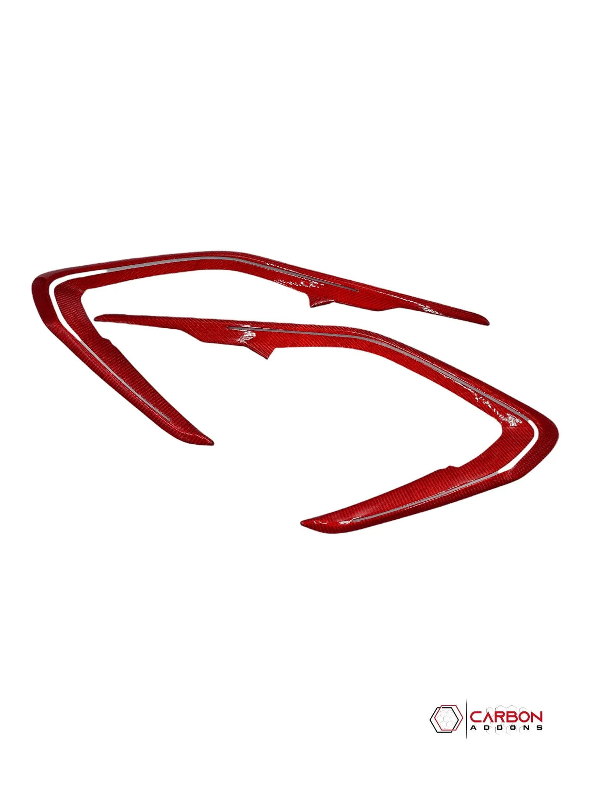 2016-2024 Camaro Real Carbon Fiber Interior Door Panel Chrome Trim Cover