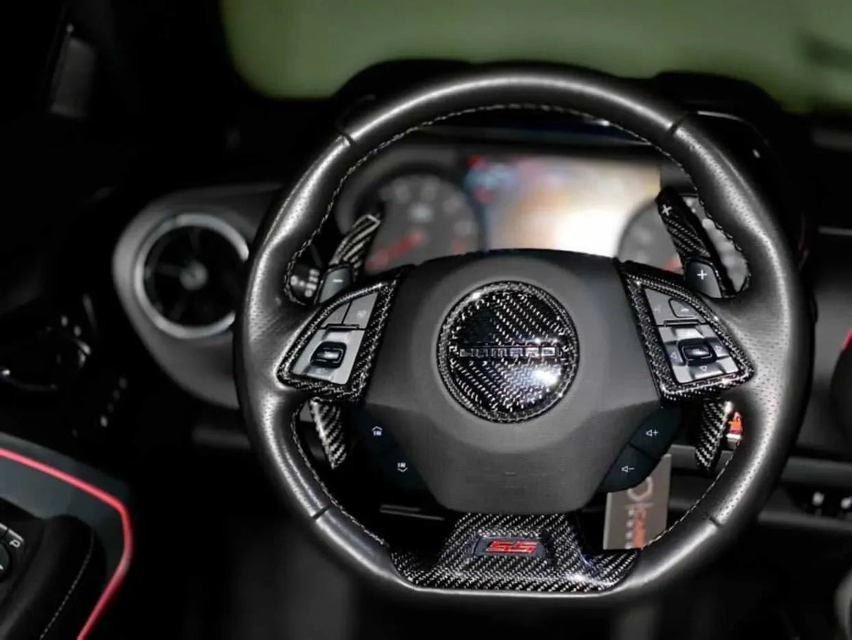 2016-2024 Camaro Steering Wheel and Airbag Chrome Delete Covers