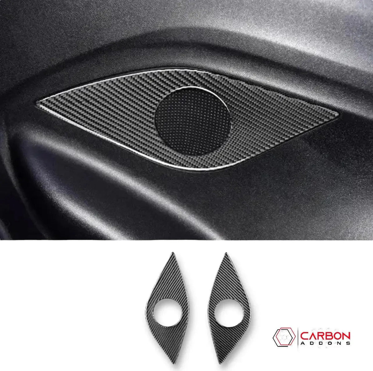 2016-2024 Chevrolet Camaro Real Carbon Fiber Rear Seat Speaker Trim Overlay