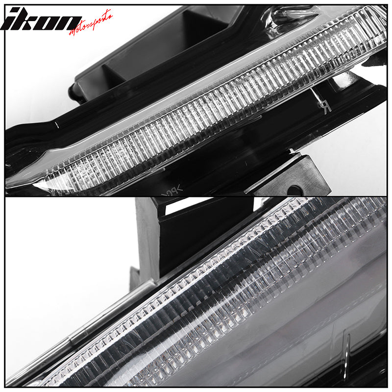2016-2024 Chevy Camaro Clear Fog Lights w/ Amber Switchback Signal ABS